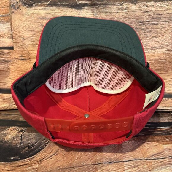 Vtg EXCEL Plainview Texas Red Rope Hat Cap Adjustable Snapback Committed Quality - Picture 5 of 8